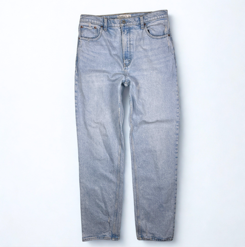 Abercrombie & Fitch Jeans 31 12 L The 90s Straight Ultra High Rise Long Preppy